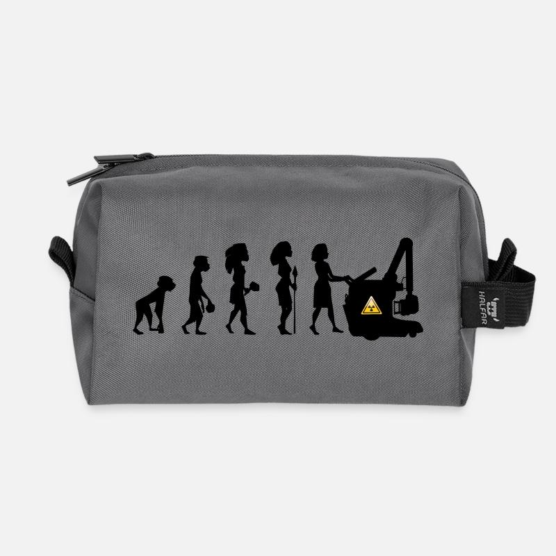 Humor Evolution Manip Mobilfunk Radiologie - Recycelte Kulturtasche - Anthrazit