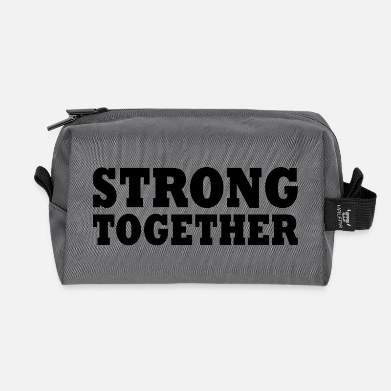 Strong together - Recycelte Kulturtasche - Anthrazit