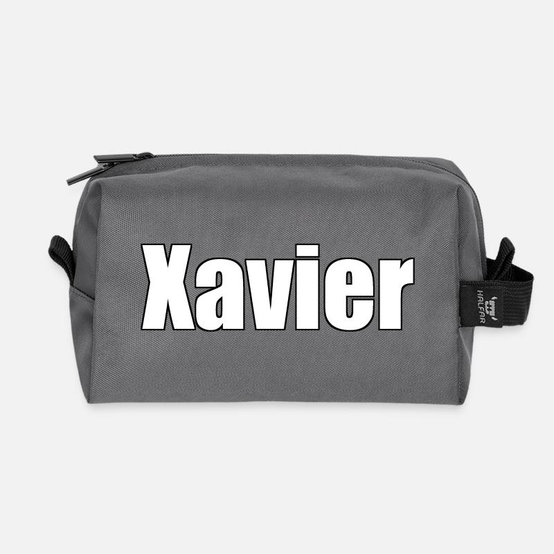 Xavier - Recycled Toiletry Zip Bag - anthracite
