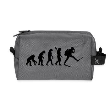 Scuba Diver Lustige menschliche Evolution - Recycelte Kulturtasche - Anthrazit - Vorne