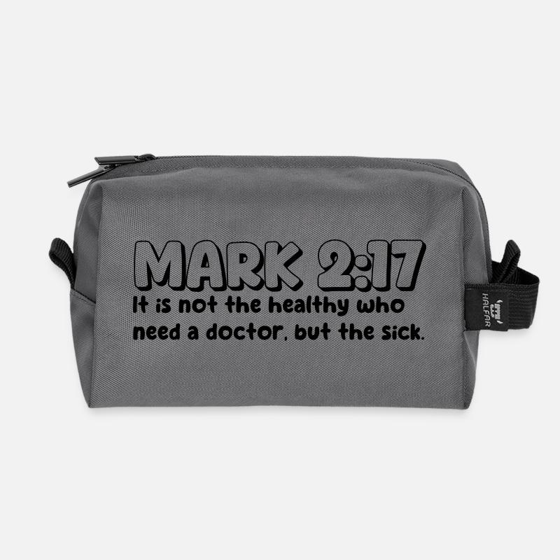 Markus 2:17 | Bibelzitat - Recycelte Kulturtasche - Anthrazit