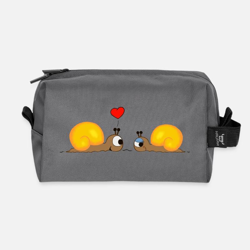 Snail-Love - Recycelte Kulturtasche - Anthrazit