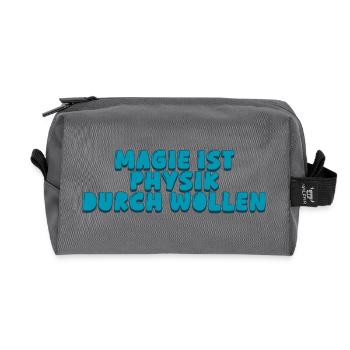 Magie ist Physik durch Wollen - Recycelte Kulturtasche - Anthrazit - Vorne