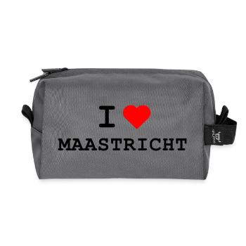 Ich liebe Maastricht - I love Maastricht - Recycled Toiletry Zip Bag - anthracite - Front