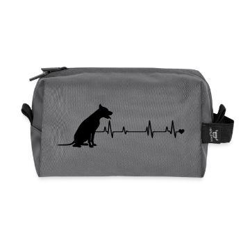 Hund - Recycelte Kulturtasche - Anthrazit - Vorne