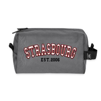 Strasbourg Est. 2006 - Recycled Toiletry Zip Bag - anthracite - Front