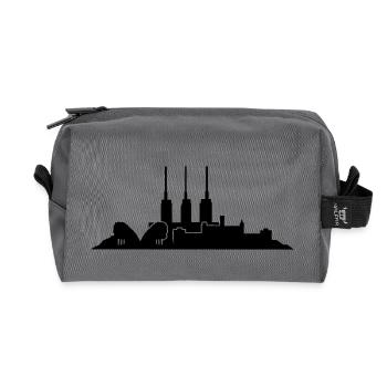 Hannover // Skyline // Silhouette // Skylineshirt - Recycelte Kulturtasche - Anthrazit - Vorne