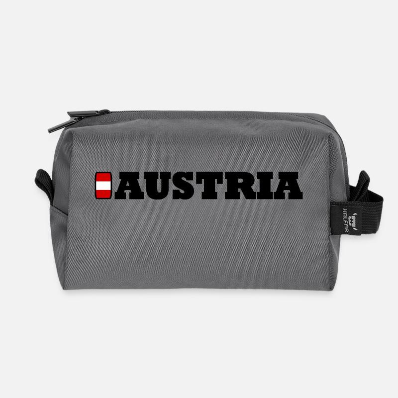 Austria / Österreich - Recycelte Kulturtasche - Anthrazit