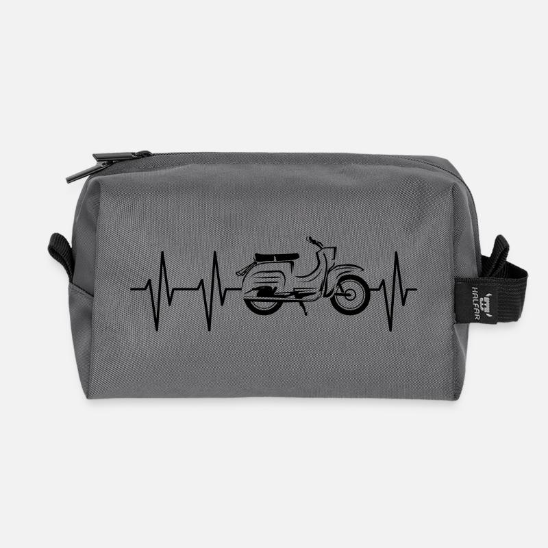 Simson Schwalbe Schwalbefahrer Herzschlag Puls - Recycelte Kulturtasche - Anthrazit