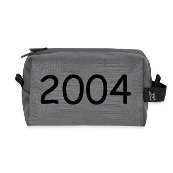 2004 20.Geburtstag birthday Jahreszahl schwarz - Recycelte Kulturtasche - Anthrazit - Vorne