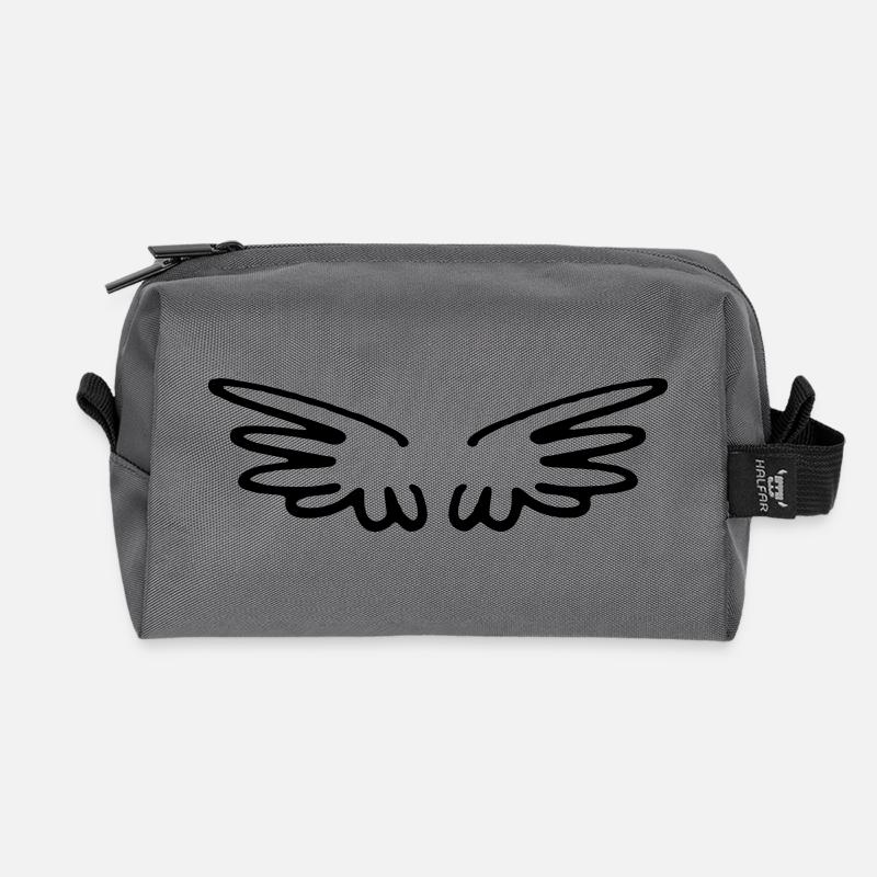 Flügel - Recycelte Kulturtasche - Anthrazit