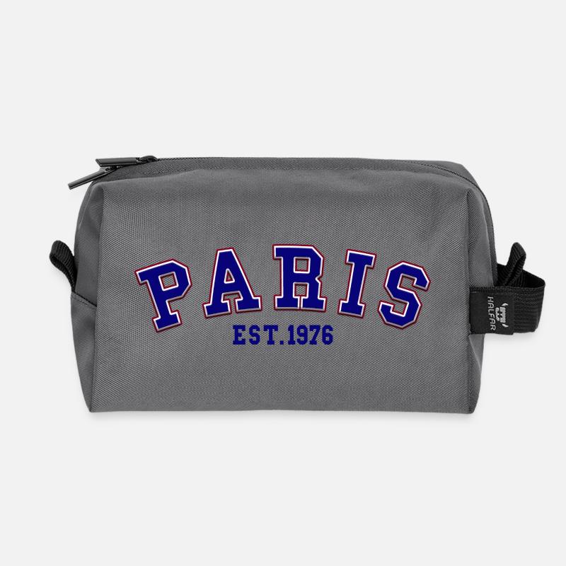 Paris gegründet 1976 - Recycelte Kulturtasche - Anthrazit