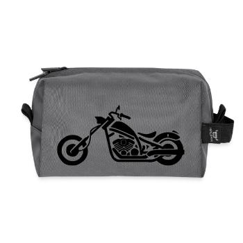 motorbike - Recycled Toiletry Zip Bag - anthracite - Front