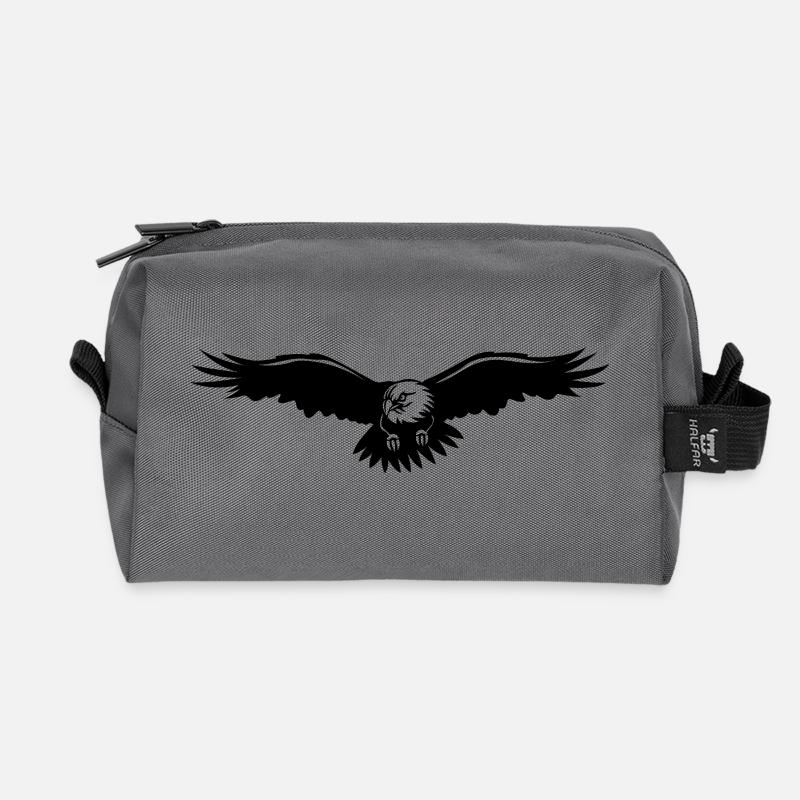 Eagle - Recycled Toiletry Zip Bag - anthracite