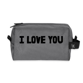 ICH HABE GERADE GEHEIRATET. Junggesellinnenabschied. VALENTINSTAG. PAAR. LIEBE - Recycelte Kulturtasche - Anthrazit - Vorne