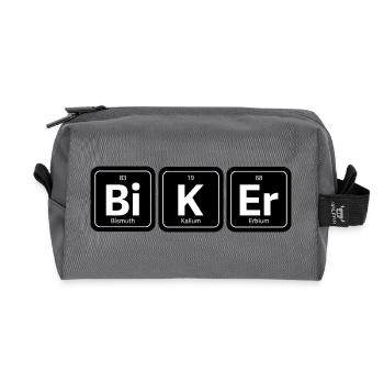 Bi K Er Biker - Recycled Toiletry Zip Bag - anthracite - Front