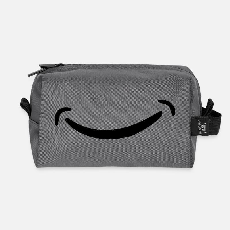 lächeln - Recycelte Kulturtasche - Anthrazit