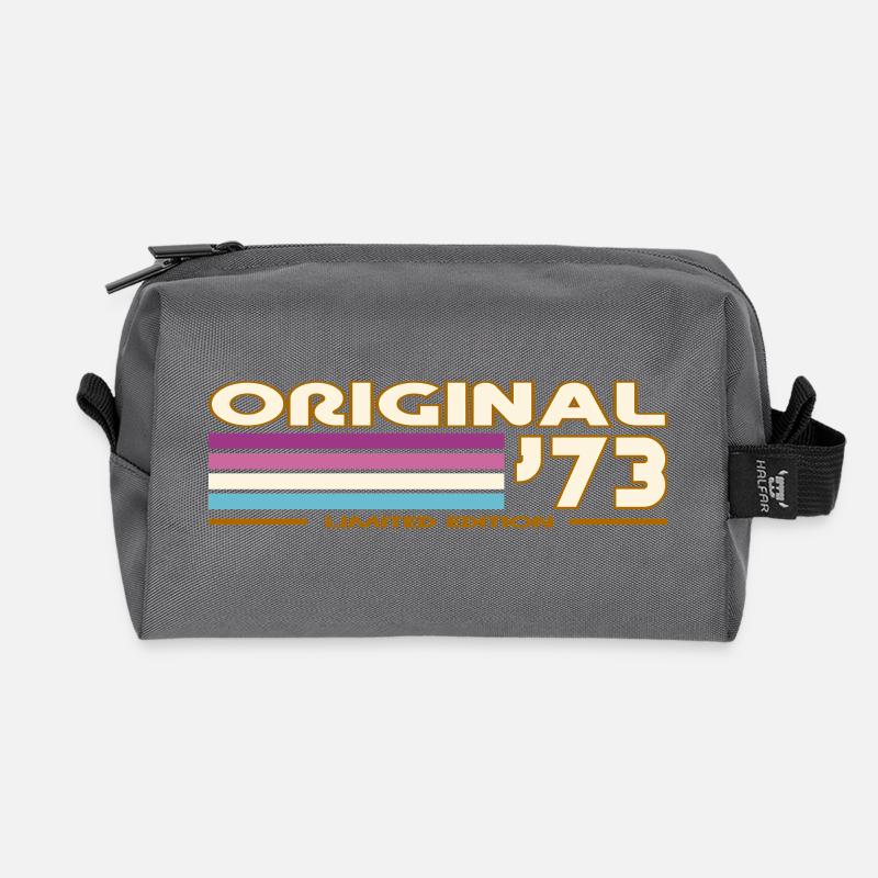 Original 73 Retro 70s - Recycled Toiletry Zip Bag - anthracite