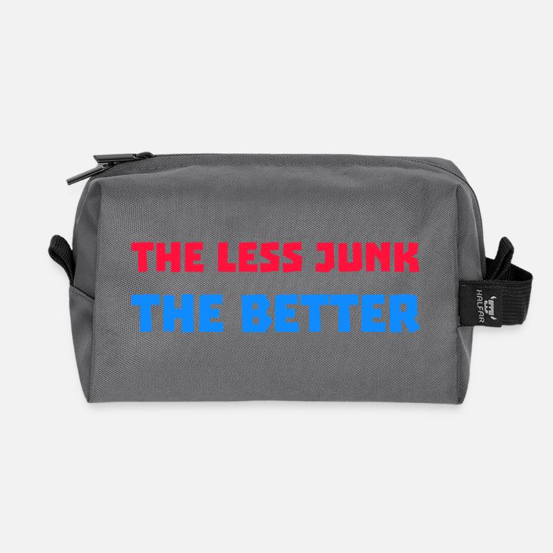 Je weniger Müll, desto besser - Recycelte Kulturtasche - Anthrazit