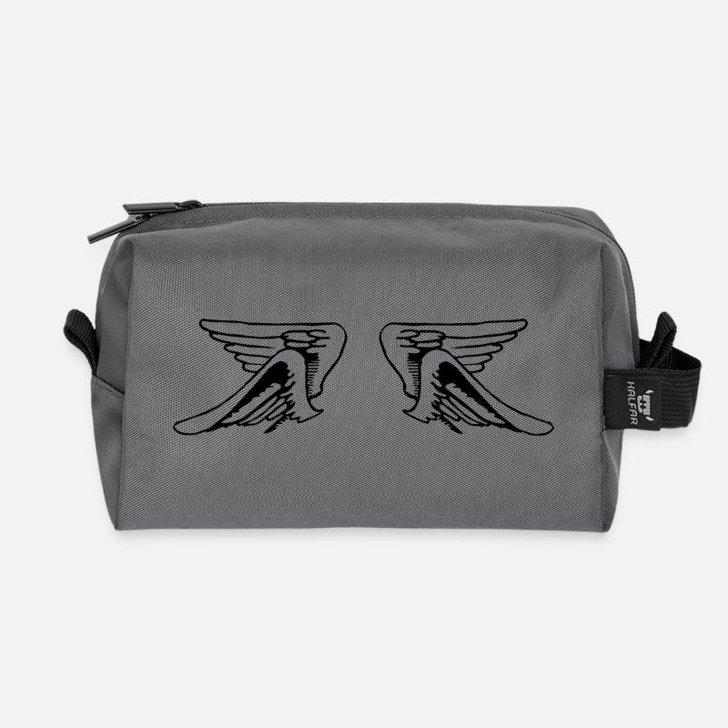 Design 15 (Flügelset, eng) - Recycelte Kulturtasche - Anthrazit