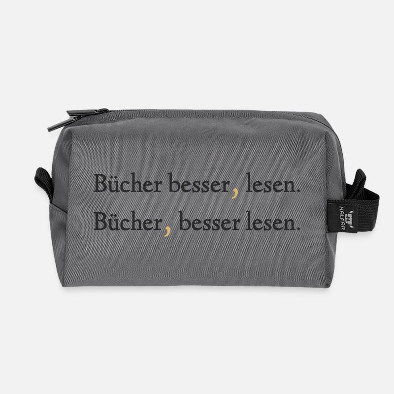 Bücher besser lesen - Ein Statement - Recycelte Kulturtasche - Anthrazit