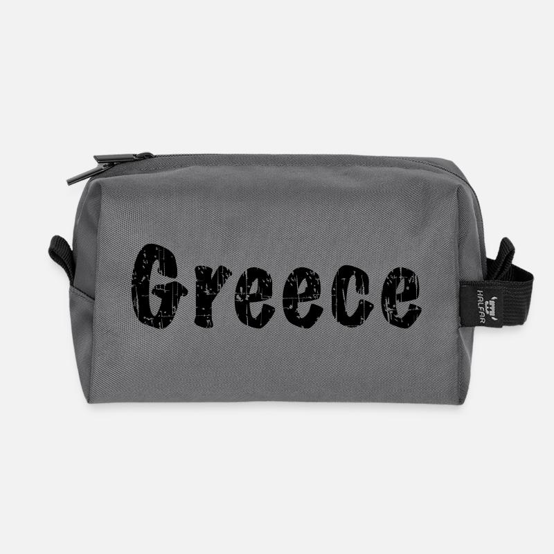 Greece - Recycelte Kulturtasche - Anthrazit