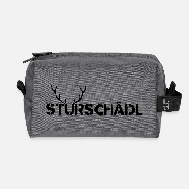 Sturschädl Dickkopf Dialekt Mundart Bayern deutsch - Recycelte Kulturtasche - Anthrazit