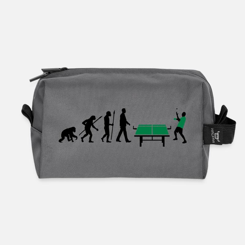 evolution_table_tennis_072012_a_2c - Recycled Toiletry Zip Bag - anthracite