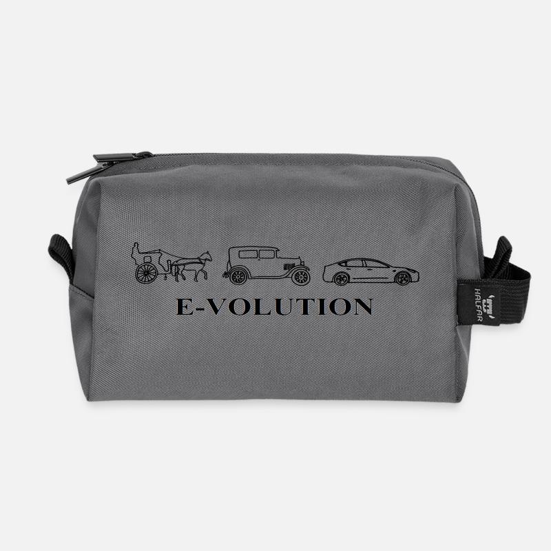 E-Volution Auto Evolution - Recycled Toiletry Zip Bag - anthracite
