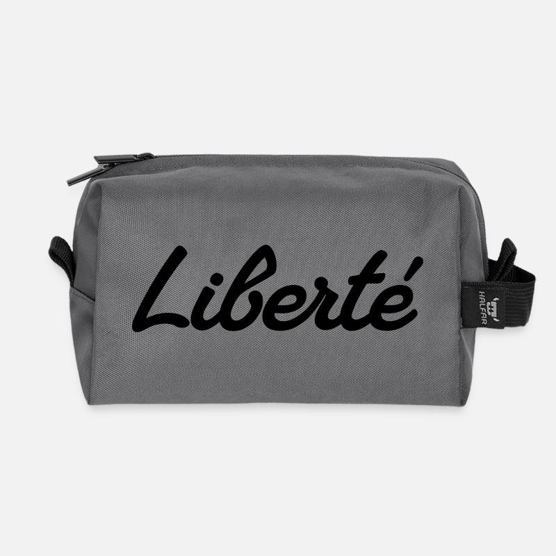 LIBERTÉ – Signatur-Skript - Recycelte Kulturtasche - Anthrazit