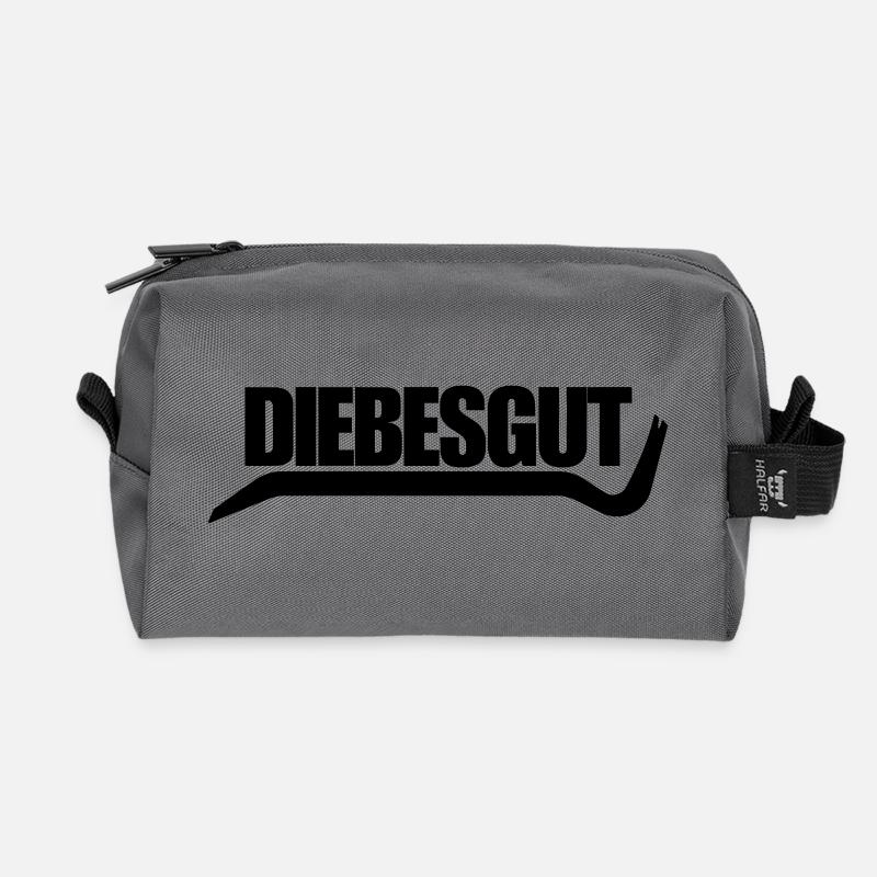 DIEBESGUT_BRECHEISEN - Recycled Toiletry Zip Bag - anthracite