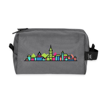 Biel Bienne City Skyline Moderne Linienkunst - Recycelte Kulturtasche - Anthrazit - Vorne