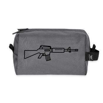 gun - Recycled Toiletry Zip Bag - anthracite - Front