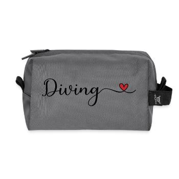 Dive - Recycled Toiletry Zip Bag - anthracite - Front
