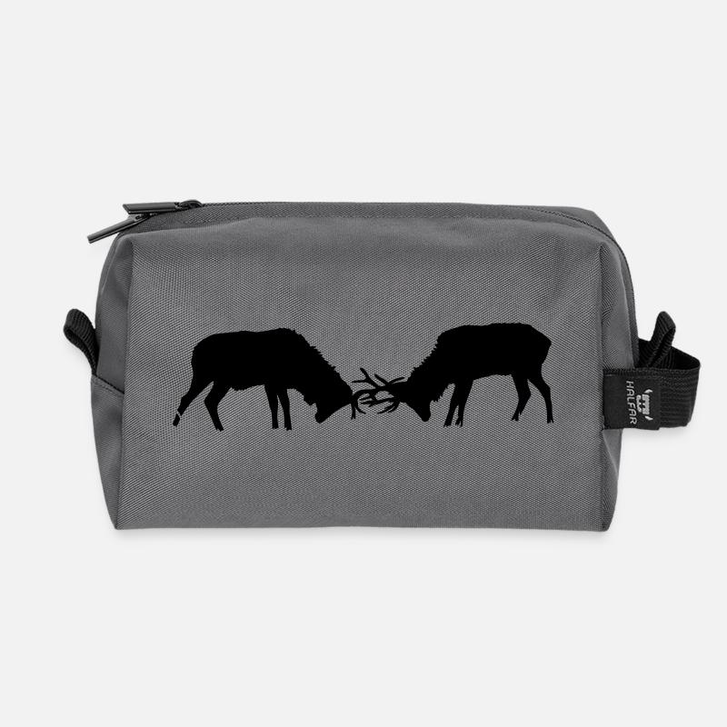 Hirsch - Recycelte Kulturtasche - Anthrazit