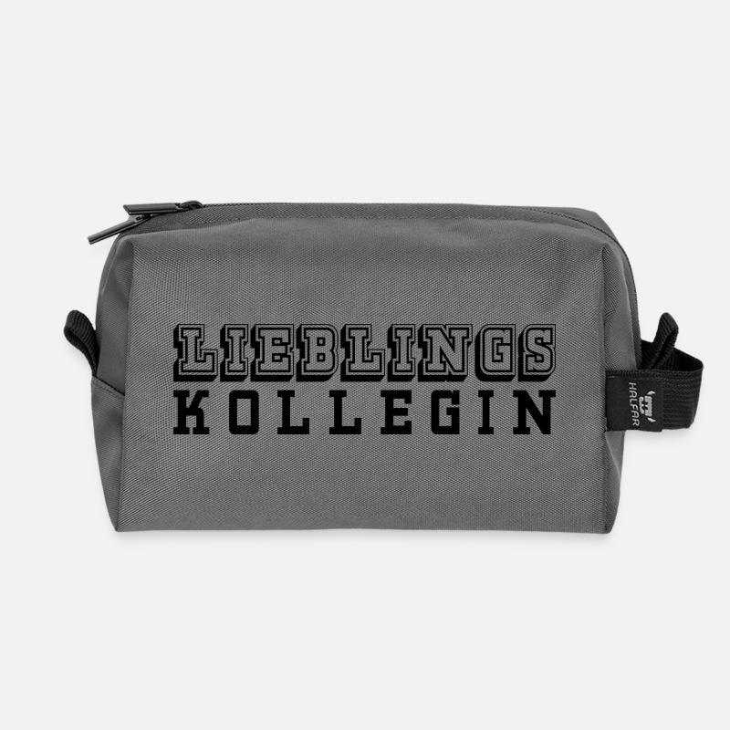 Lieblingskollegin Tshirt black - Recycelte Kulturtasche - Anthrazit