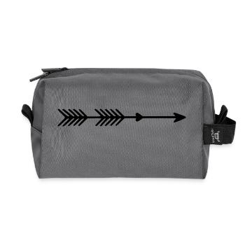 Flèche droite - Trousse de toilette en tissu recyclé - anthracite - Devant