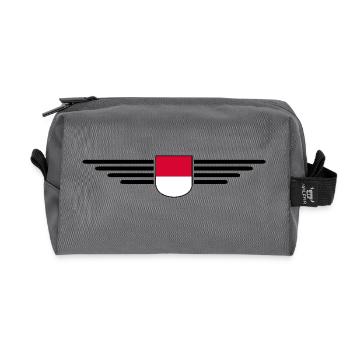 Monaco Design – Le style pour les fans de la Principauté - Trousse de toilette en tissu recyclé - anthracite - Devant