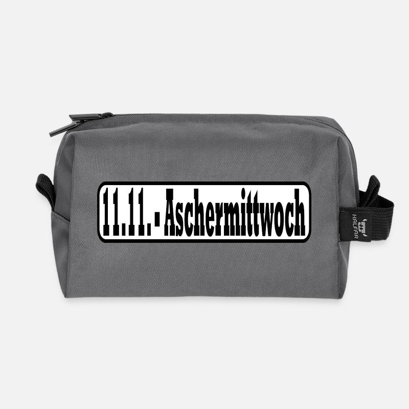11.11. Aschermittwoch - Recycelte Kulturtasche - Anthrazit