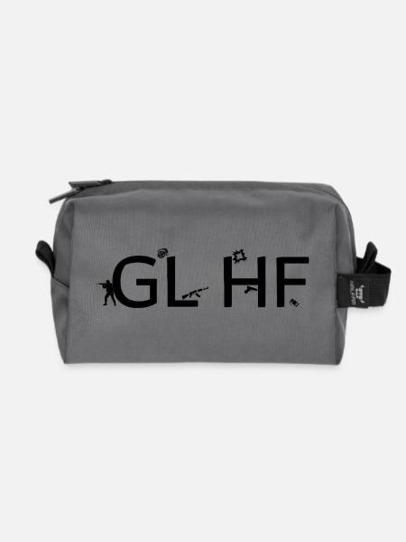 Good luck have fun - Recycelte Kulturtasche - Anthrazit