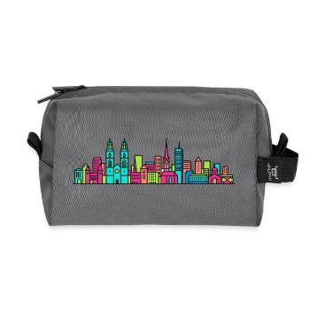 Skyline de la ville de Zurich Grossmunster Art moderne - Trousse de toilette en tissu recyclé - anthracite - Devant