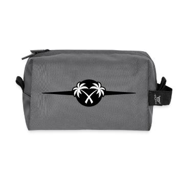 Palmen Strand Symbol - Recycelte Kulturtasche - Anthrazit - Vorne