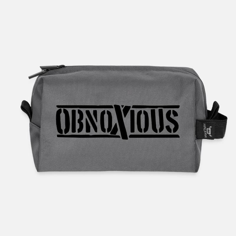 Obnoxious - Recycled Toiletry Zip Bag - anthracite