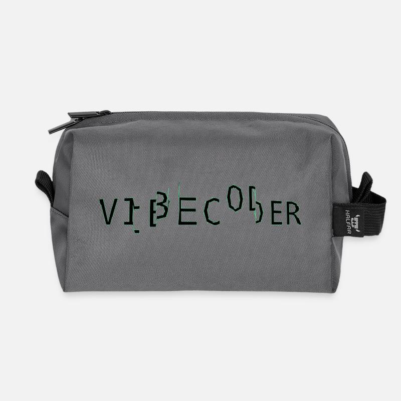 vibecoder_mono Glitch - Recycelte Kulturtasche - Anthrazit