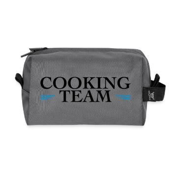 Kitchen team - Recycled Toiletry Zip Bag - anthracite - Front