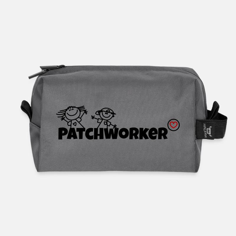 Patchworker - Recycelte Kulturtasche - Anthrazit