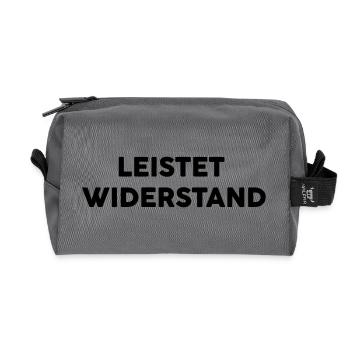resistance - Recycled Toiletry Zip Bag - anthracite - Front