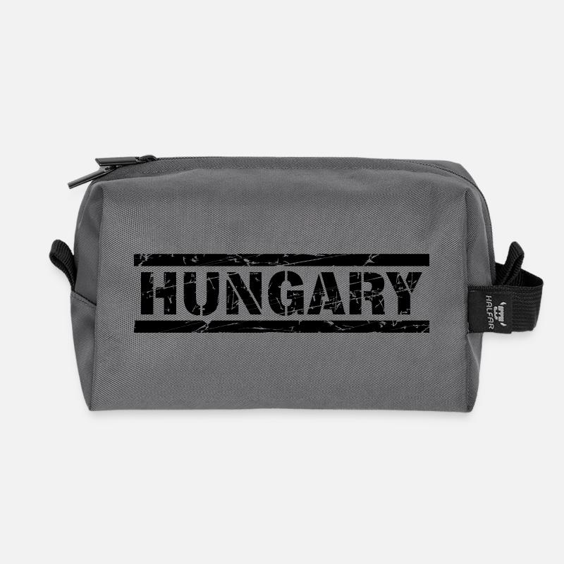 Hungary - Recycelte Kulturtasche - Anthrazit