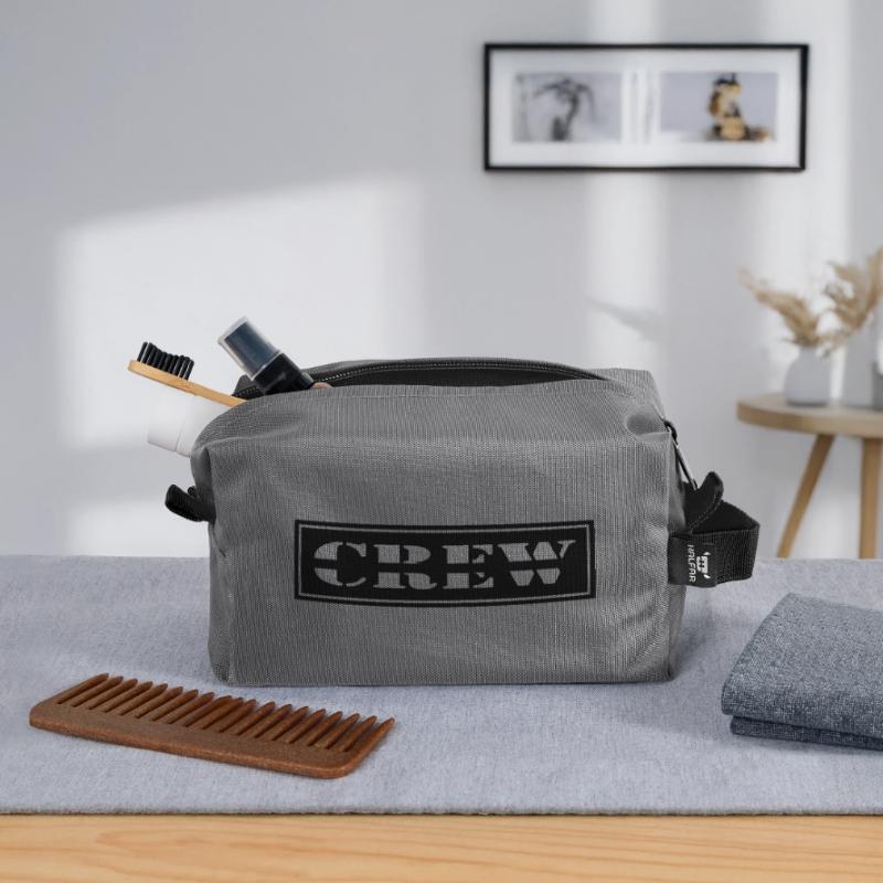 Conception de l’équipage sous forme de patch Trousse de toilette en tissu recyclé