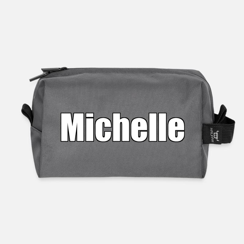 Michelle - (Vorname) - Recycelte Kulturtasche - Anthrazit